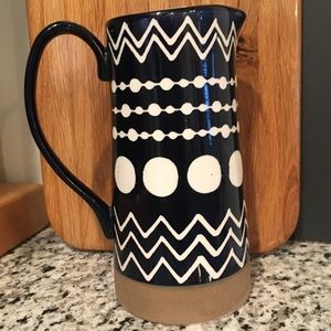 Pier1 hand painted ceramic pitcher